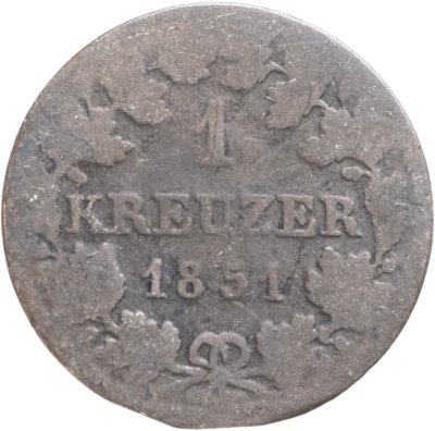 купить Германия, Бавария 1 крейцер 1851