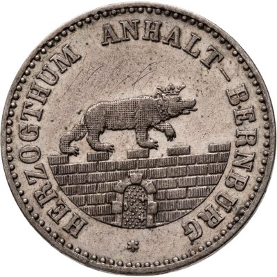 купить Германия, Ангальт-Бернбург 1\6 талера 1856 Александр Карл