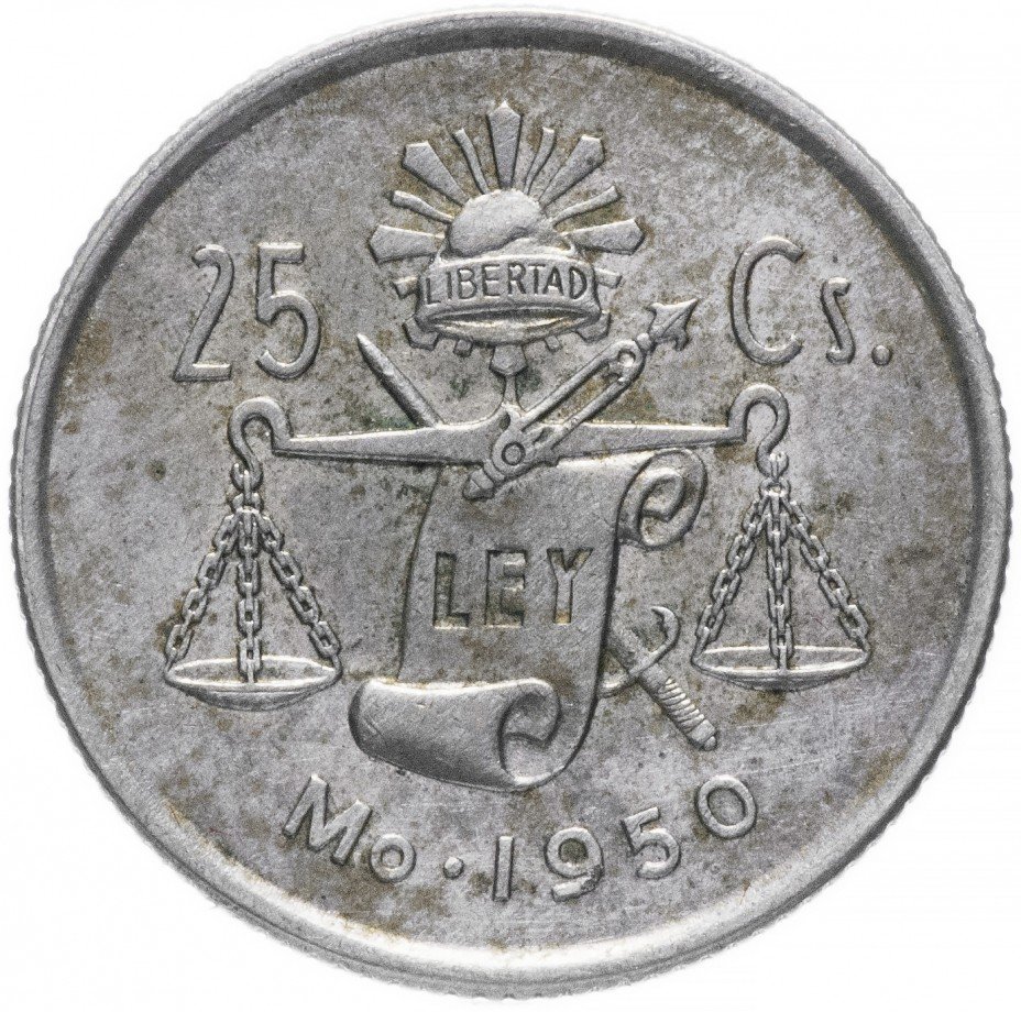 купить Мексика 25 сентаво 1950