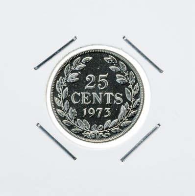 купить Либерия 25 центов (cents) 1973
