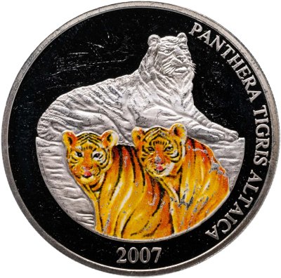 купить Монголия 500 тугриков 2007 Proof "Красная книга - Амурский тигр"
