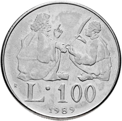 купить Сан-Марино 100 лир 1989 "Шестнадцать веков истории"