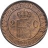 Купить Испания 2 сентимо (centimos) 1904