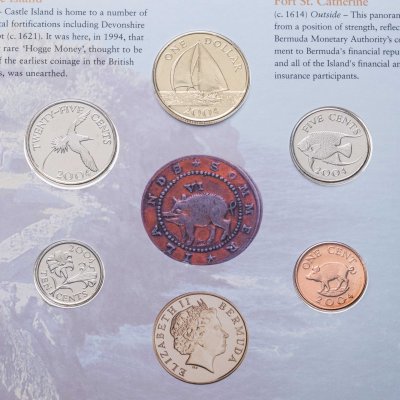 купить Бермудские острова набор из 5-ти монет 2004 "Дух Бермуд" в буклете