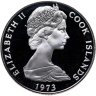Купить Острова Кука 7,5 долларов (dollars) 1973 Proof "200 лет плаванию Джеймса Кука - открытие острова Херви"
