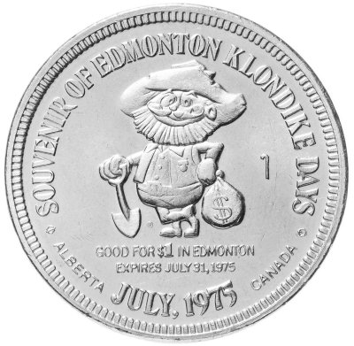 купить Канада 1доллар "Эдмонтон - Альберта - Клондайк доллар" 1975 г.