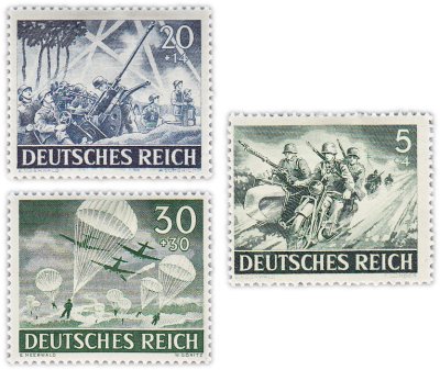 купить Германия, Третий рейх набор из 3 марок 1943 "Армия"