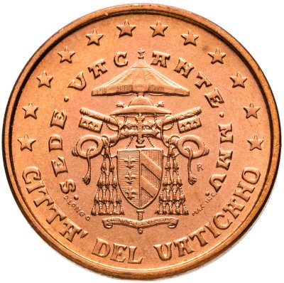 купить Ватикан 1 евроцент 2005 "Вакантный престол"