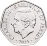 Купить Джерси 50 пенсов (pence) 2025 "Британский фольклор - Красный дракон"