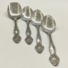Купить Набор из столовых приборов (салатная ложка, 3 столовых ложки), украшенных растительным декором, нержавеющая сталь, Павловский завод художественных металлоизделий им. С.М. Кирова, СССР, 1970-1990 гг.