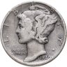 Купить США 10 центов (дайм, one dime) 1940 "Mercury Dime (дайм «Меркурий»)" без обозначения монетного двора