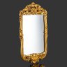 Купить Зеркало настенное, обрамленное в раму золотистого цвета с рокайльными элементами, дерево, резьба, зеркальное полотно, Европа, 1950-1970 гг.