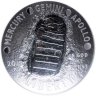 Купить США 1 доллар 2019 "50 лет полёта Аполлон-11 на Луну Первый выпуск" 5 oz  P - Филадельфия, в слабе PCGS PR70