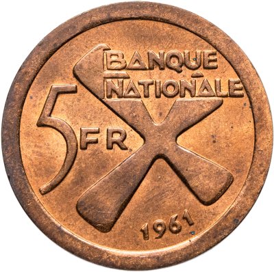 купить Катанга 5 франков (francs) 1961