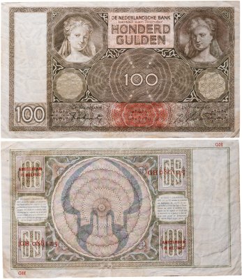 купить Нидерланды 100 гульденов 1942