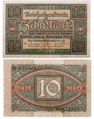 купить Германия 10 марок 1920
