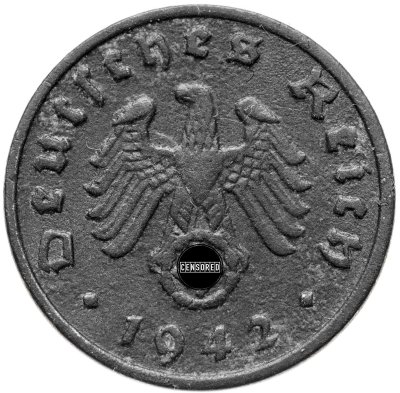 купить Германия (Третий рейх) 1 рейхспфенниг (reichspfennig) 1942 A