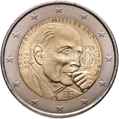 купить Франция 2 евро 2016 "100 лет со дня рождения Франсуа Миттеран"