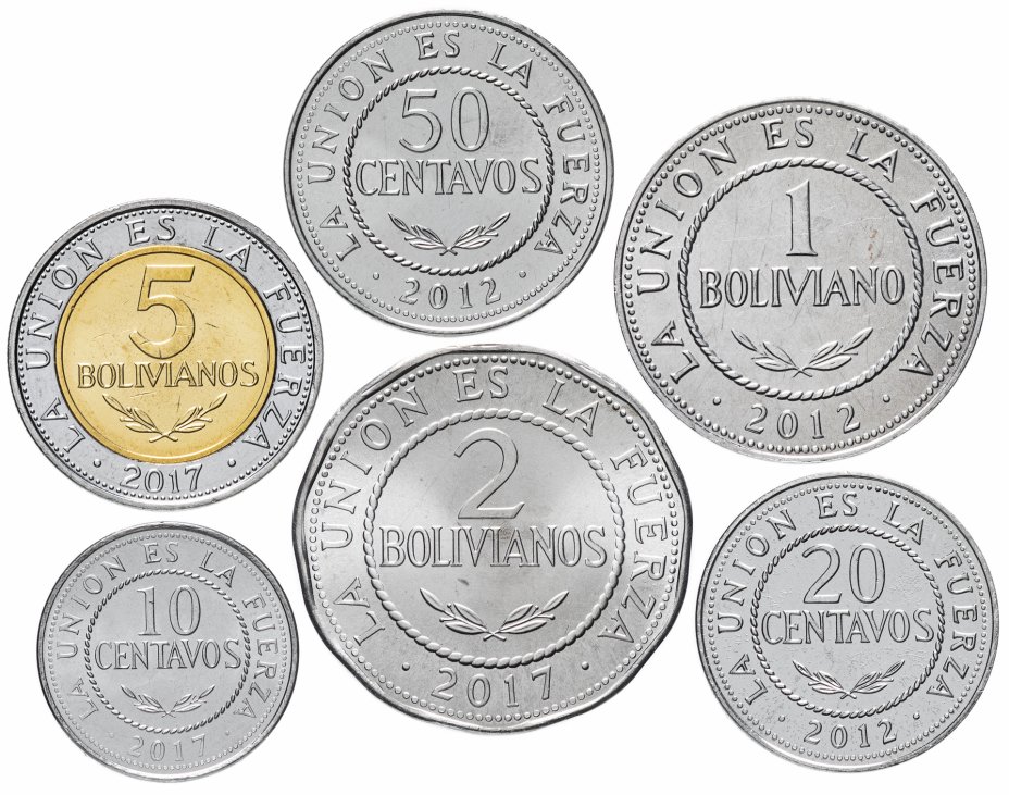 купить Боливия набор монет 2012-2017 (6 штук)