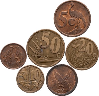 купить ЮАР набор монет 1996-2000 (6 штук) Флора и Фауна
