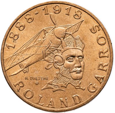 купить Франция 10 франков (francs) 1988 "100 лет со дня рождения Ролана Гарроса"