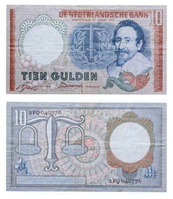 купить Нидерланды 10 гульденов 1953