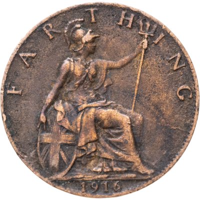 купить Великобритания 1 фартинг (farthing) 1916