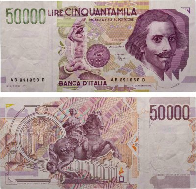 купить Италия 50000 лир 1992