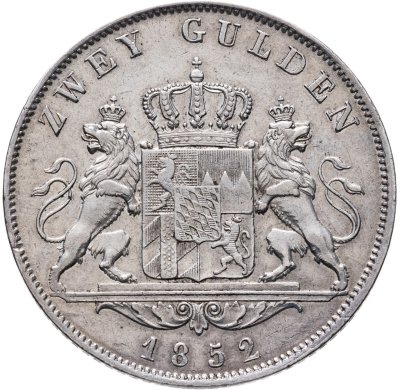 купить Германия, Бавария 2 гульдена 1852