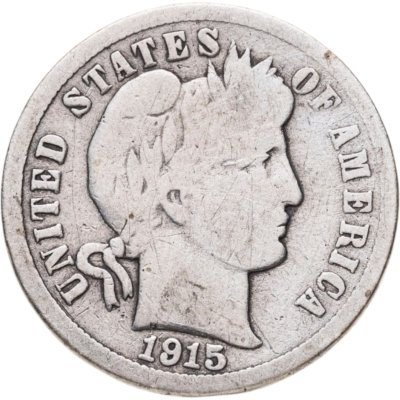 купить США 10 центов (дайм, one dime) 1915 Barber Dime Без отметки монетного двора
