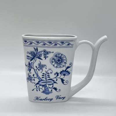 купить Поильник "Карловы Вары" с луковым узором, Viva Bohemia, фарфор, деколь, Чехия, 2000-2010 гг.