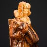 Купить Статуэтка "Охотник с лисой", фаянс, поливы, Гжельский керамический завод, СССР, 1950-1960 гг.