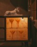 Купить Бар-торшер с округлым абажуром кремового цвета (винтажный), дерево, стекло, металл, ткань, ГДР, 1950-1960 гг.