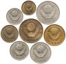 Купить Набор из 8 монет 1, 2, 3, 5, 10, 15, 20, 50 копеек 1991 М