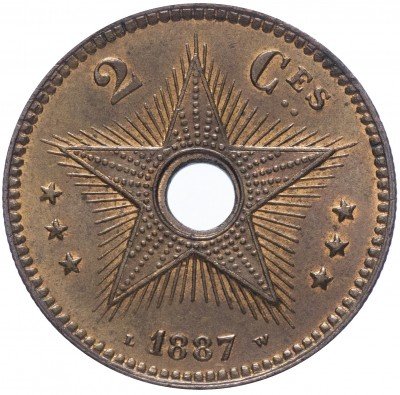 купить Свободное Государство Конго (владение Бельгии) 2 сантима 1887