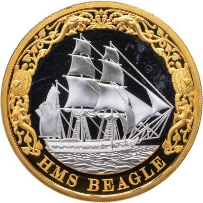 купить Великобритания 2 фунта 2026 "200 лет кораблю "HMS Beagle" Бигль" в футляре, с сертификатом