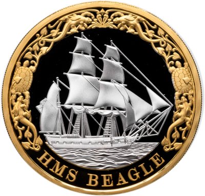 купить Великобритания 2 фунта 2026 "200 лет кораблю "HMS Beagle" Бигль" в футляре, с сертификатом