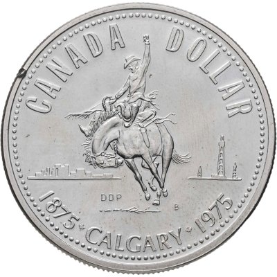 купить Канада 1 доллар (dollar) 1975 100 лет городу Калгари