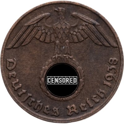 купить Германия, Третий рейх 1 рейхспфенниг (reichspfennig) 1938 "Е"