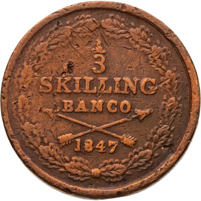 купить Швеция 1/3 скиллинга банко (skilling banco) 1847