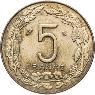 купить Центральная Африка (BEAC) 5 франков (francs) 1973