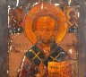 Купить Икона "Св. Николай Чудотворец" (извод "Никейское чудо") с приписными святыми на полях, дерево, темпера, Российская империя, 1850-1870 гг.