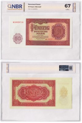 купить Германия 50 марок 1955 в слабе NBR UNC67