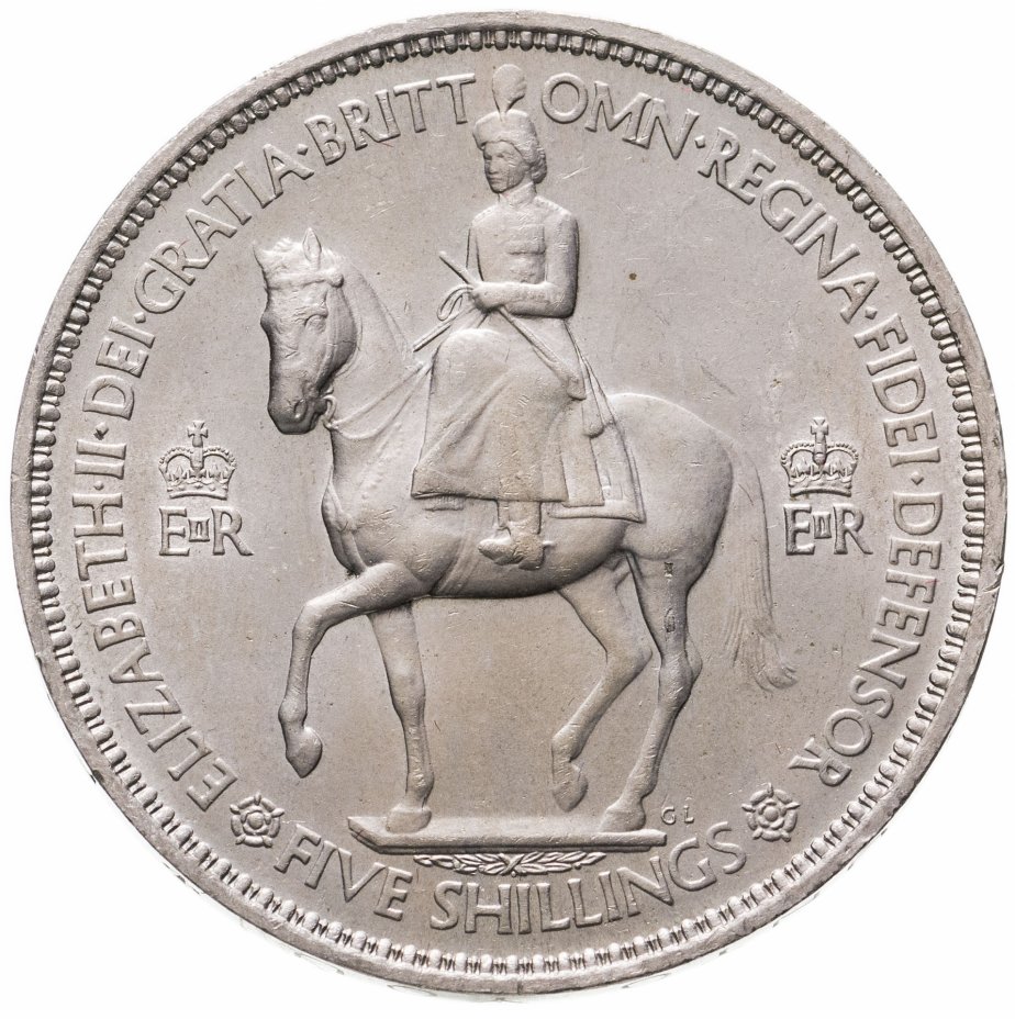 купить Великобритания 5 шиллингов (shillings) 1953  Коронация Королевы Елизаветы II