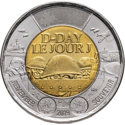 купить Канада 2 доллара (dollars) 2019 "75 лет высадке союзников в Нормандии (D-Day)"
