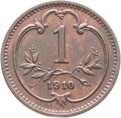 купить Австрия 1 геллер (heller) 1910