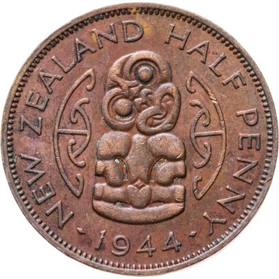 купить Новая Зеландия 1/2 пенни (penny) 1944