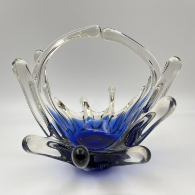 купить Корзиночка (конфетница) "Медуза", стекло, гутная техника, СССР, 1970-1990 гг.