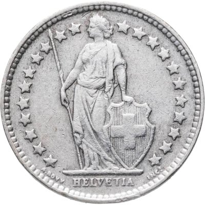 купить Швейцария 1/2 франка (franc) 1944