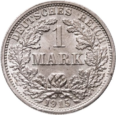 купить Германия 1 марка 1915, Знак монетного двора: "F" - Штутгарт